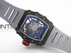 RM035-02 Forged Carbon Case KUF Best Edition Red Crown on Gray Rubber Strap MIYOTA8215