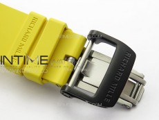 RM035-02 Forged Carbon Case KUF Best Edition Yellow Crown on Yellow Rubber Strap MIYOTA8215
