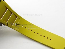 RM035-02 Forged Carbon Case KUF Best Edition Yellow Crown on Yellow Rubber Strap MIYOTA8215