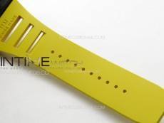 RM035-02 Forged Carbon Case KUF Best Edition Yellow Crown on Yellow Rubber Strap MIYOTA8215