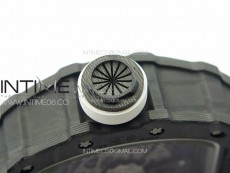 RM035-02 Forged Carbon Case KUF Best Edition White Crown on Purple Rubber Strap MIYOTA8215