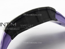 RM035-02 Forged Carbon Case KUF Best Edition White Crown on Purple Rubber Strap MIYOTA8215