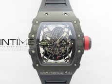 RM035-02 Forged Carbon Case KUF Best Edition Red Crown on Black Rubber Strap MIYOTA8215