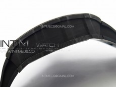 RM035-02 Forged Carbon Case KUF Best Edition Red Crown on Black Rubber Strap MIYOTA8215