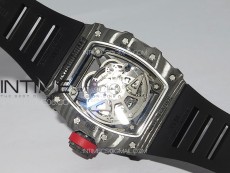 RM035-02 Forged Carbon Case KUF Best Edition Red Crown on Black Rubber Strap MIYOTA8215