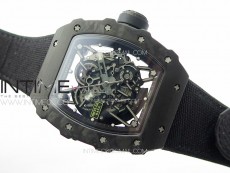 RM035-02 Forged Carbon Case KUF Best Edition Black Crown on Black Nylon Strap MIYOTA8215
