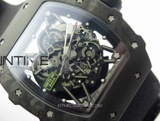 RM035-02 Forged Carbon Case KUF Best Edition Black Crown on Black Nylon Strap MIYOTA8215