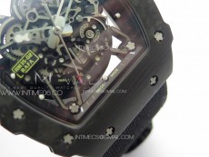 RM035-02 Forged Carbon Case KUF Best Edition Black Crown on Black Nylon Strap MIYOTA8215