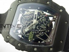 RM035-02 Forged Carbon Case KUF Best Edition Black Crown on Black Nylon Strap MIYOTA8215
