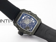 RM035-02 Forged Carbon Case KUF Best Edition Black Crown on Black Nylon Strap MIYOTA8215