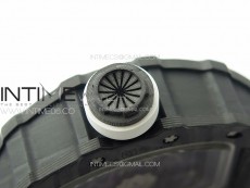 RM035-02 Forged Carbon Case KUF Best Edition White Crown on White Nylon Strap MIYOTA8215