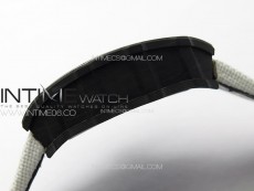 RM035-02 Forged Carbon Case KUF Best Edition White Crown on White Nylon Strap MIYOTA8215