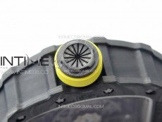 RM035-02 Forged Carbon Case KUF Best Edition Yellow Crown on Yellow Nylon Strap MIYOTA8215