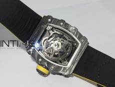 RM035-02 Forged Carbon Case KUF Best Edition Yellow Crown on Yellow Nylon Strap MIYOTA8215