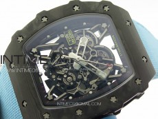 RM035-02 Forged Carbon Case KUF Best Edition Blue Crown on Blue Nylon Strap MIYOTA8215