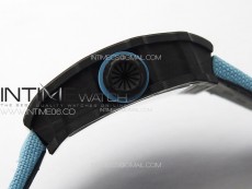 RM035-02 Forged Carbon Case KUF Best Edition Blue Crown on Blue Nylon Strap MIYOTA8215