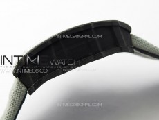 RM035-02 Forged Carbon Case KUF Best Edition Red Crown on Gray Nylon Strap MIYOTA8215
