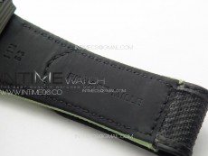 RM035-02 Forged Carbon Case KUF Best Edition White Crown on Green Nylon Strap MIYOTA8215