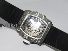 RM035-02 Forged Carbon Case KUF Best Edition White Crown on Green Nylon Strap MIYOTA8215