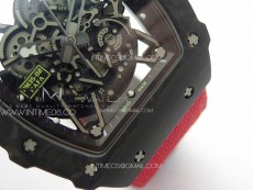 RM035-02 Forged Carbon Case KUF Best Edition Red Crown on Red Nylon Strap MIYOTA8215