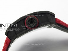 RM035-02 Forged Carbon Case KUF Best Edition Red Crown on Red Nylon Strap MIYOTA8215