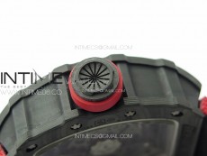 RM035-02 Forged Carbon Case KUF Best Edition Red Crown on Red Nylon Strap MIYOTA8215