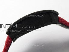 RM035-02 Forged Carbon Case KUF Best Edition Red Crown on Red Nylon Strap MIYOTA8215