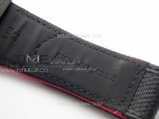 RM035-02 Forged Carbon Case KUF Best Edition Red Crown on Red Nylon Strap MIYOTA8215