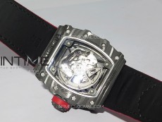 RM035-02 Forged Carbon Case KUF Best Edition Red Crown on Red Nylon Strap MIYOTA8215