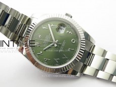 DateJust 41 126334 SS GMF 1:1 Best Edition Green Dial Arabic Markers on Oyster Bracelet