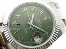 DateJust 41 126334 SS GMF 1:1 Best Edition Green Dial Arabic Markers on Oyster Bracelet