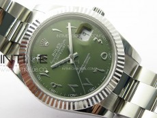 DateJust 41 126334 SS GMF 1:1 Best Edition Green Dial Arabic Markers on Oyster Bracelet