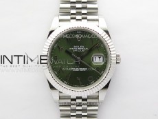 DateJust 41 126334 SS GMF 1:1 Best Edition Green Dial Arabic Markers on Jubilee Bracelet