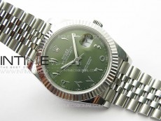 DateJust 41 126334 SS GMF 1:1 Best Edition Green Dial Arabic Markers on Jubilee Bracelet