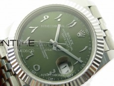 DateJust 41 126334 SS GMF 1:1 Best Edition Green Dial Arabic Markers on Jubilee Bracelet
