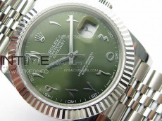 DateJust 41 126334 SS GMF 1:1 Best Edition Green Dial Arabic Markers on Jubilee Bracelet
