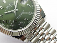 DateJust 41 126334 SS GMF 1:1 Best Edition Green Dial Arabic Markers on Jubilee Bracelet
