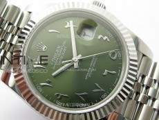 DateJust 41 126334 SS GMF 1:1 Best Edition Green Dial Arabic Markers on Jubilee Bracelet