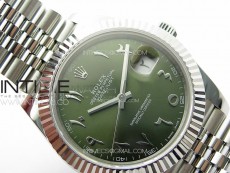 DateJust 41 126334 SS GMF 1:1 Best Edition Green Dial Arabic Markers on Jubilee Bracelet