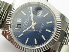 DateJust 41 126334 SS GMF 1:1 Best Edition Blue Fluted Dial on Oyster Bracelet