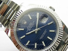 DateJust 41 126334 SS GMF 1:1 Best Edition Blue Fluted Dial on Oyster Bracelet