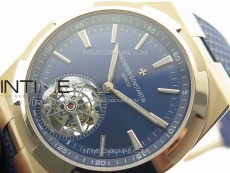 Overseas Tourbillon RG BBR Best Edition Blue Dial on Blue Rubber Strap