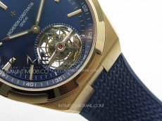 Overseas Tourbillon RG BBR Best Edition Blue Dial on Blue Rubber Strap