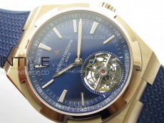 Overseas Tourbillon RG BBR Best Edition Blue Dial on Blue Rubber Strap