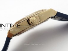 Overseas Tourbillon RG BBR Best Edition Blue Dial on Blue Rubber Strap
