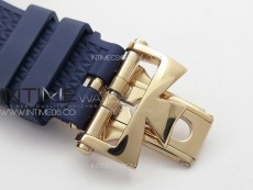Overseas Tourbillon RG BBR Best Edition Blue Dial on Blue Rubber Strap