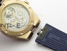 Overseas Tourbillon RG BBR Best Edition Blue Dial on Blue Rubber Strap