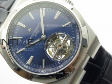 Overseas Tourbillon SS BBR Best Edition Blue Dial on Blue Leather Strap