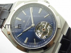 Overseas Tourbillon SS BBR Best Edition Blue Dial on Blue Leather Strap