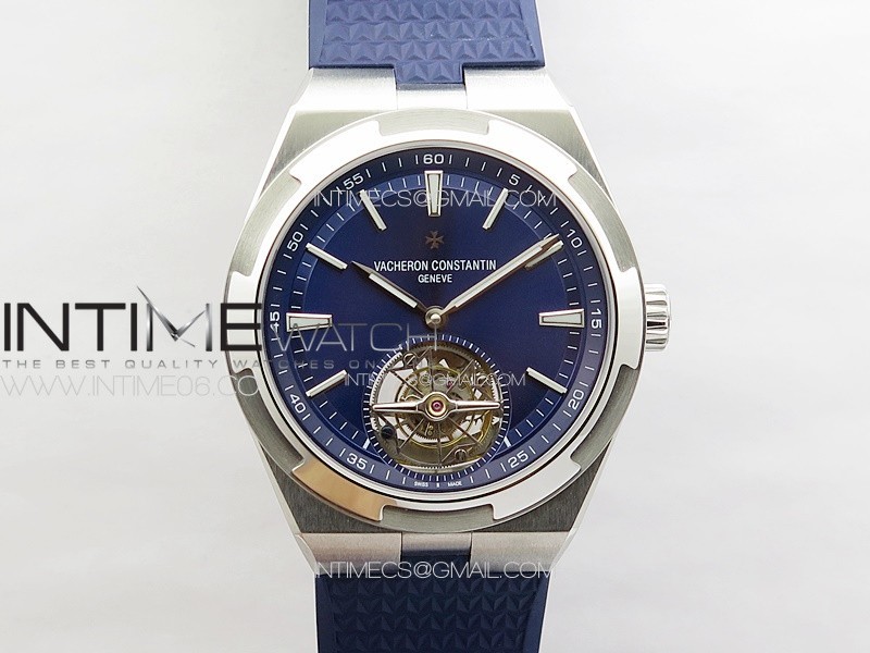 Overseas Tourbillon SS BBS Best Edition Blue Dial on Blue Rubber Strap Overseas Tourbillon SS BBS Best Edition Blue Dial on Blue Rubber Strap